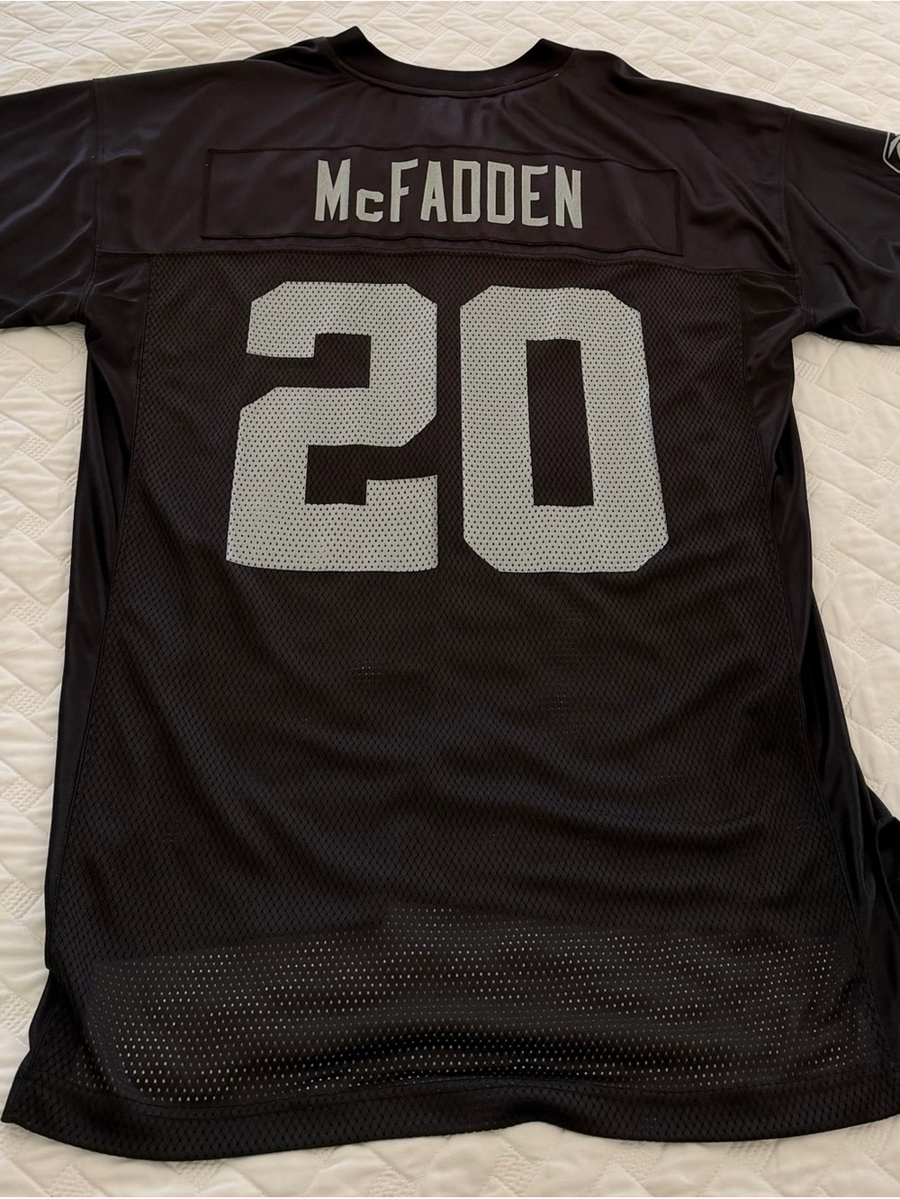 NFL Darren McFadden Oakland Raiders #20 Black and Gray Football Jersey